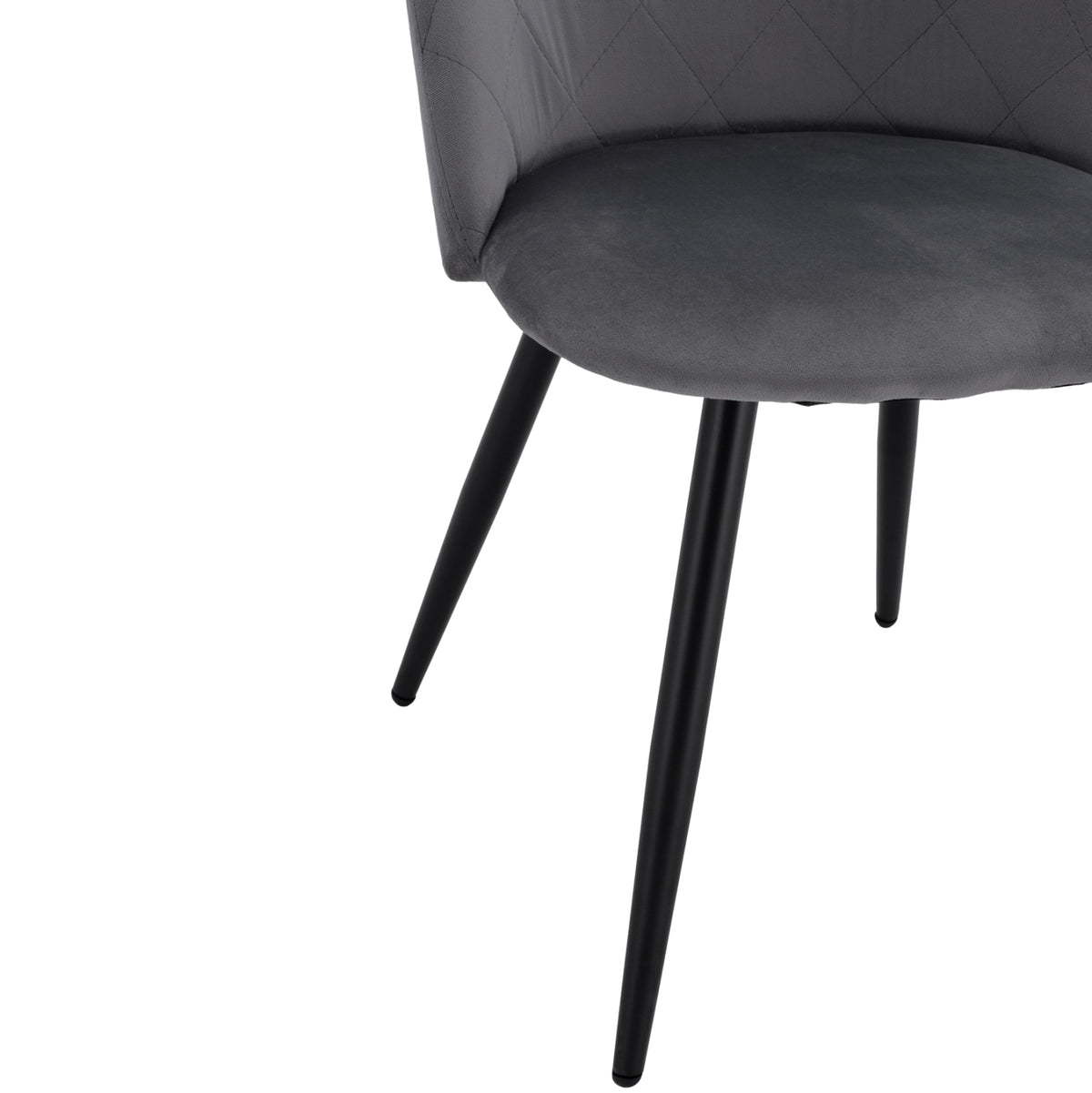 Dining Chair Hm8731.11 With Metallic Legs & Grey Velvet