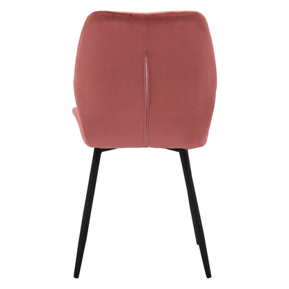 Dining Chair Klay In Rotten Apple Velvet & Black Metallic Frame Hm8730.02 49x62,5x87 Cm