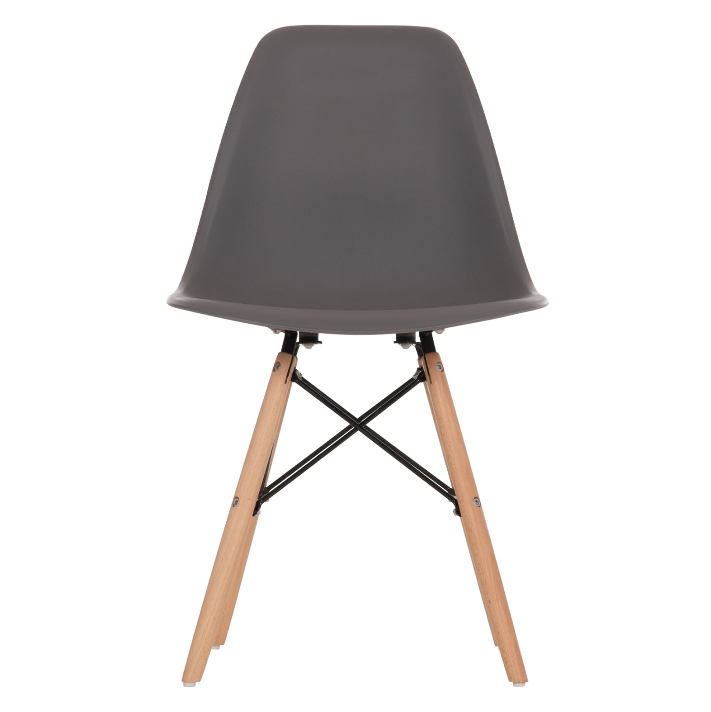 Chair With Wooden Legs And Seat Twist Pp Grey Hm8460.10 46x50x82 Cm