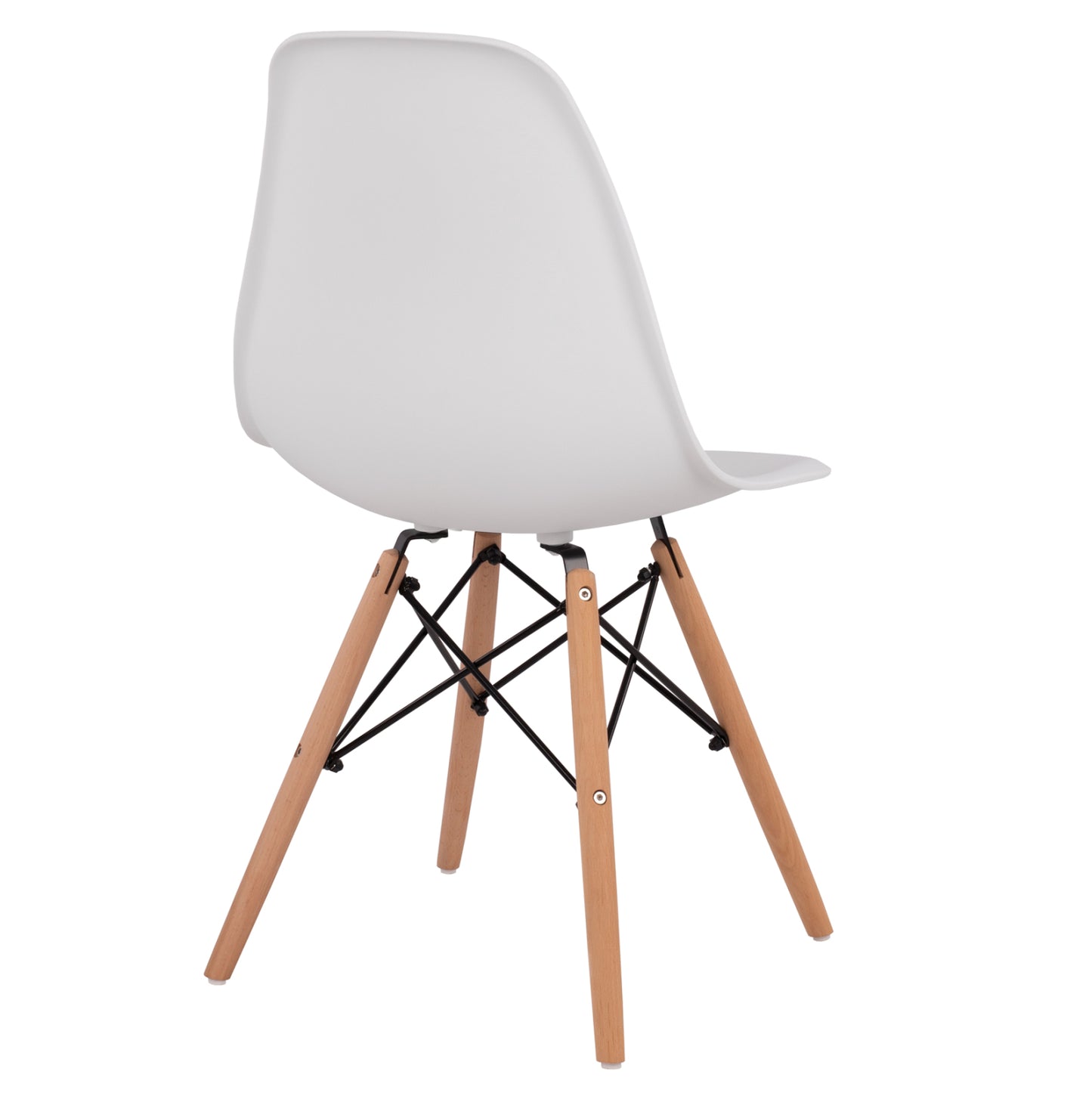 Chair With Wooden Legs And Seat Twistn Pp White Hm8460.01 46x50x82 Cm