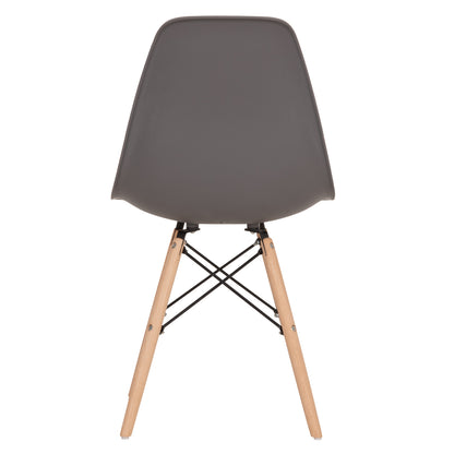 Chair With Wooden Legs And Seat Twist Pp Grey Hm8460.10 46x50x82 Cm