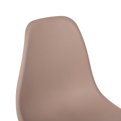 Dining Chair Twist Hm8460.35 Wooden Legs-polypropylene Legs-cappuccino Color 46x50x82hcm.