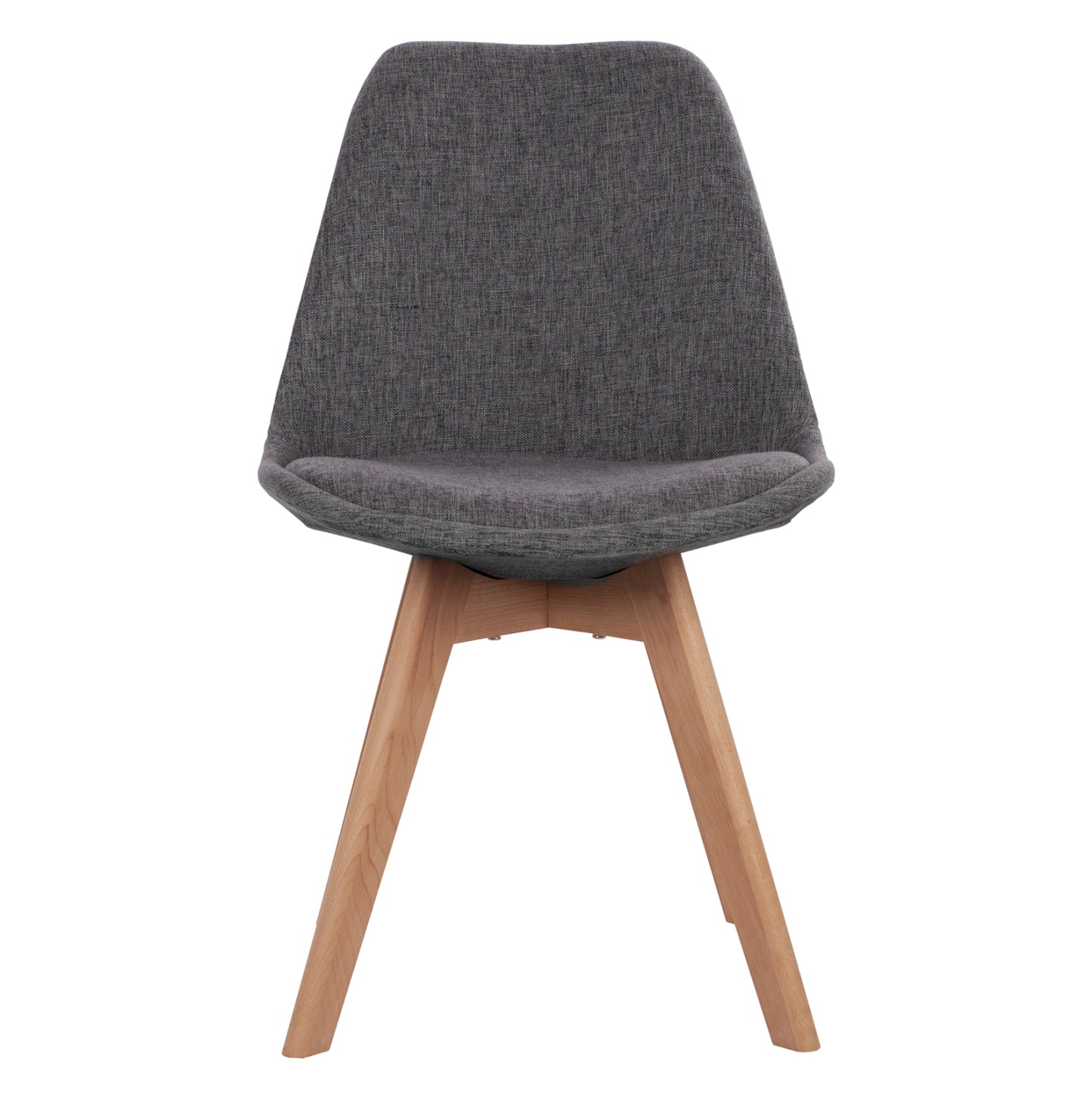 Chair Vegas With Wooden Legs And Fabric Grey Hm0033.50 48x55x82 Cm