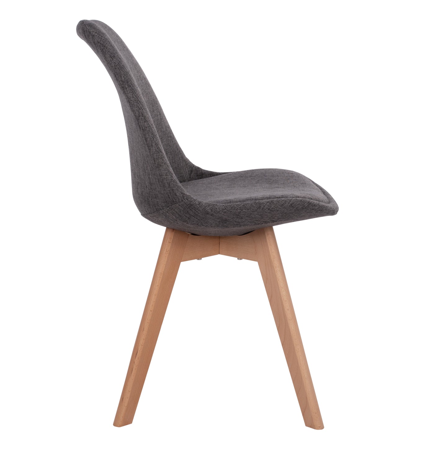 Chair Vegas With Wooden Legs And Fabric Grey Hm0033.50 48x55x82 Cm