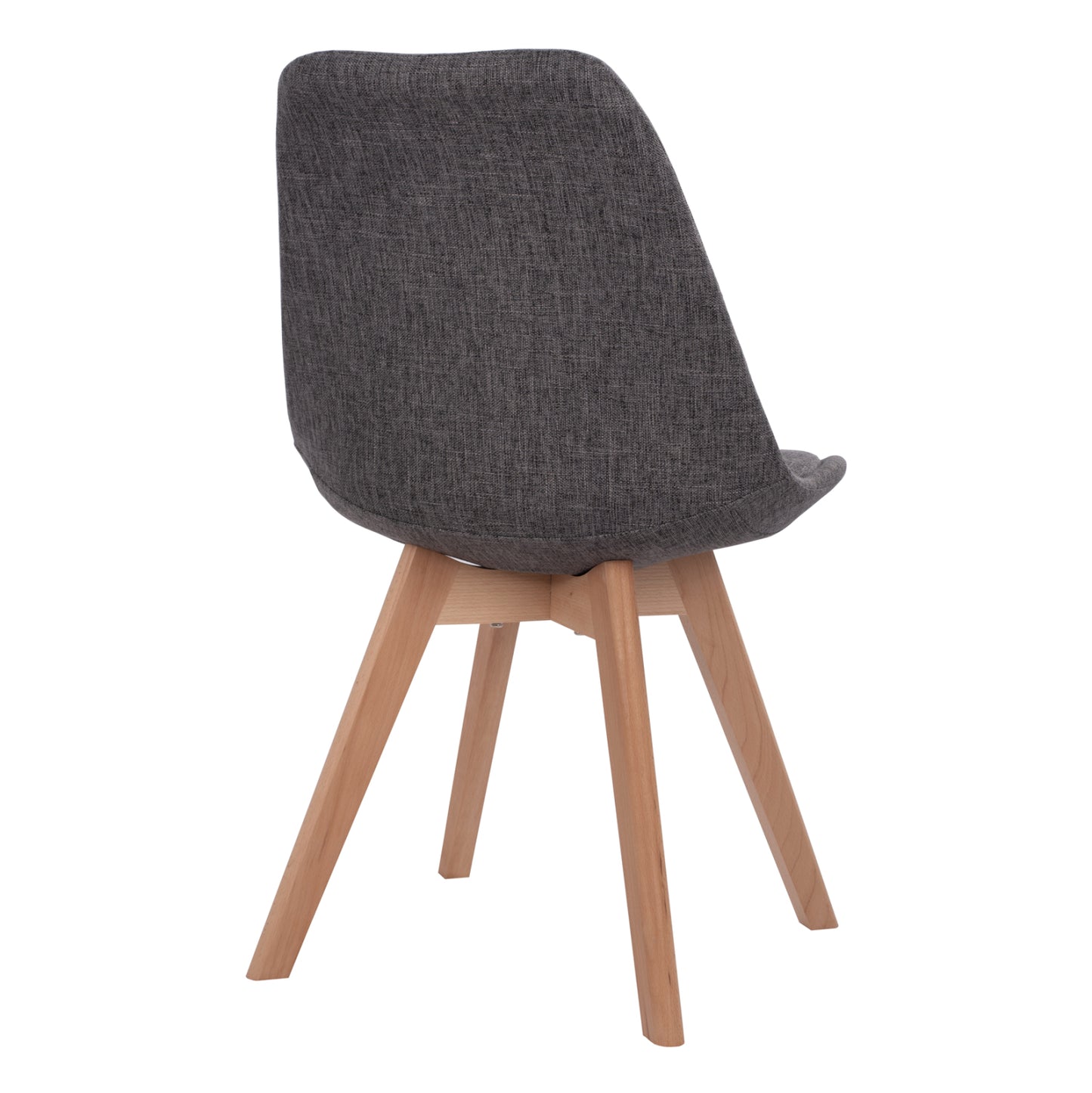 Chair Vegas With Wooden Legs And Fabric Grey Hm0033.50 48x55x82 Cm