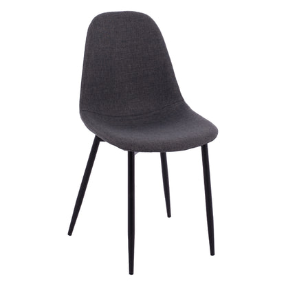 Dining Chair Leonardo Dark Grey Fabric