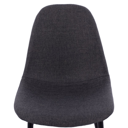 Dining Chair Leonardo Dark Grey Fabric