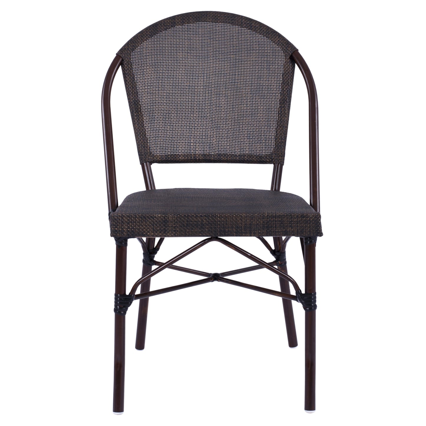 Metallic Chair Bamboo Look Brown Hm5718  54x62x89 Cm