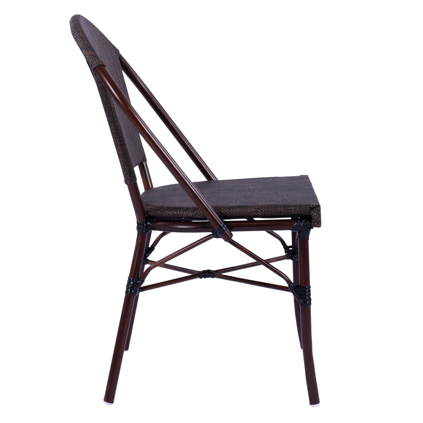 Metallic Chair Bamboo Look Brown Hm5718  54x62x89 Cm