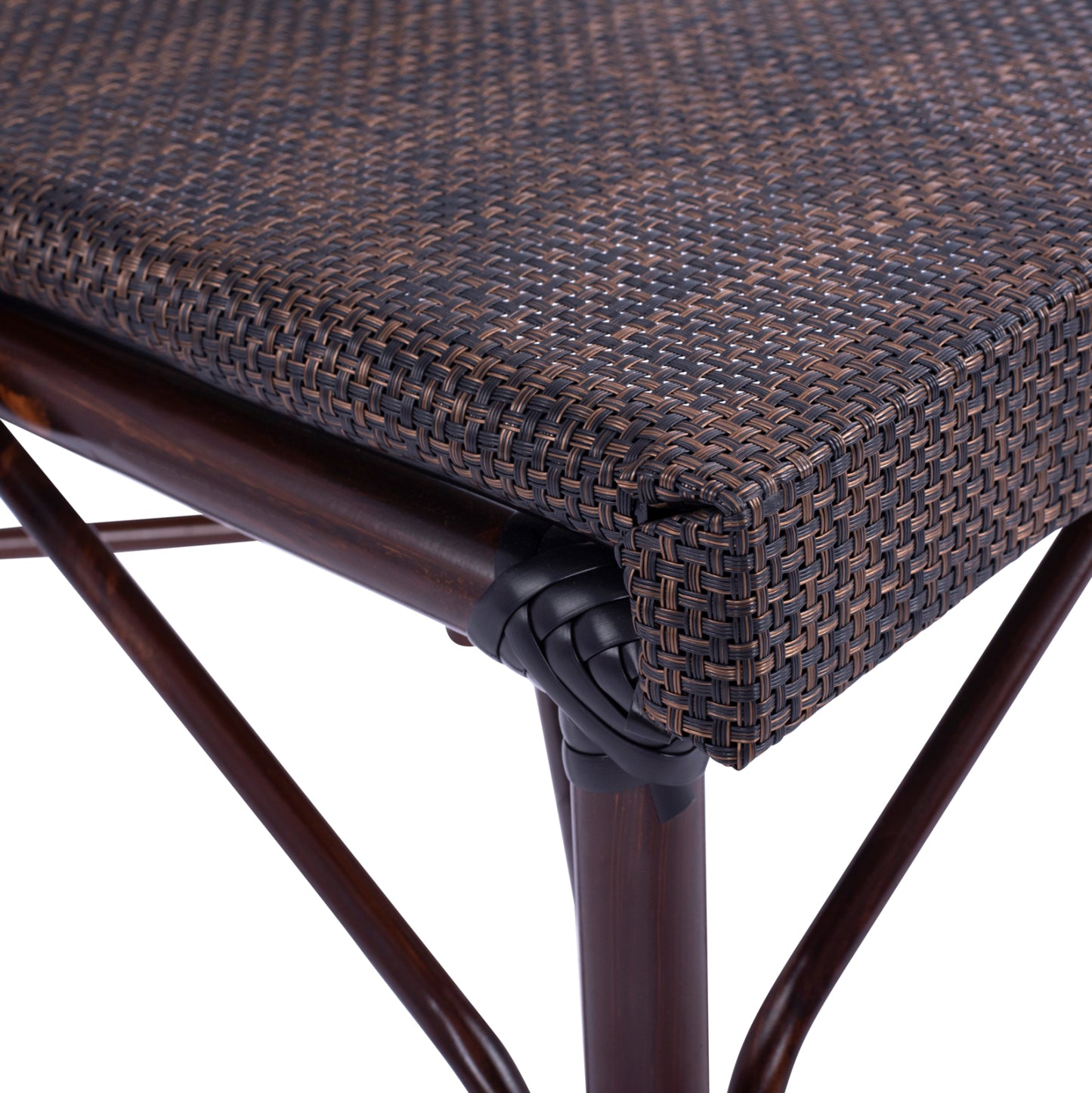 Metallic Chair Bamboo Look Brown Hm5718  54x62x89 Cm