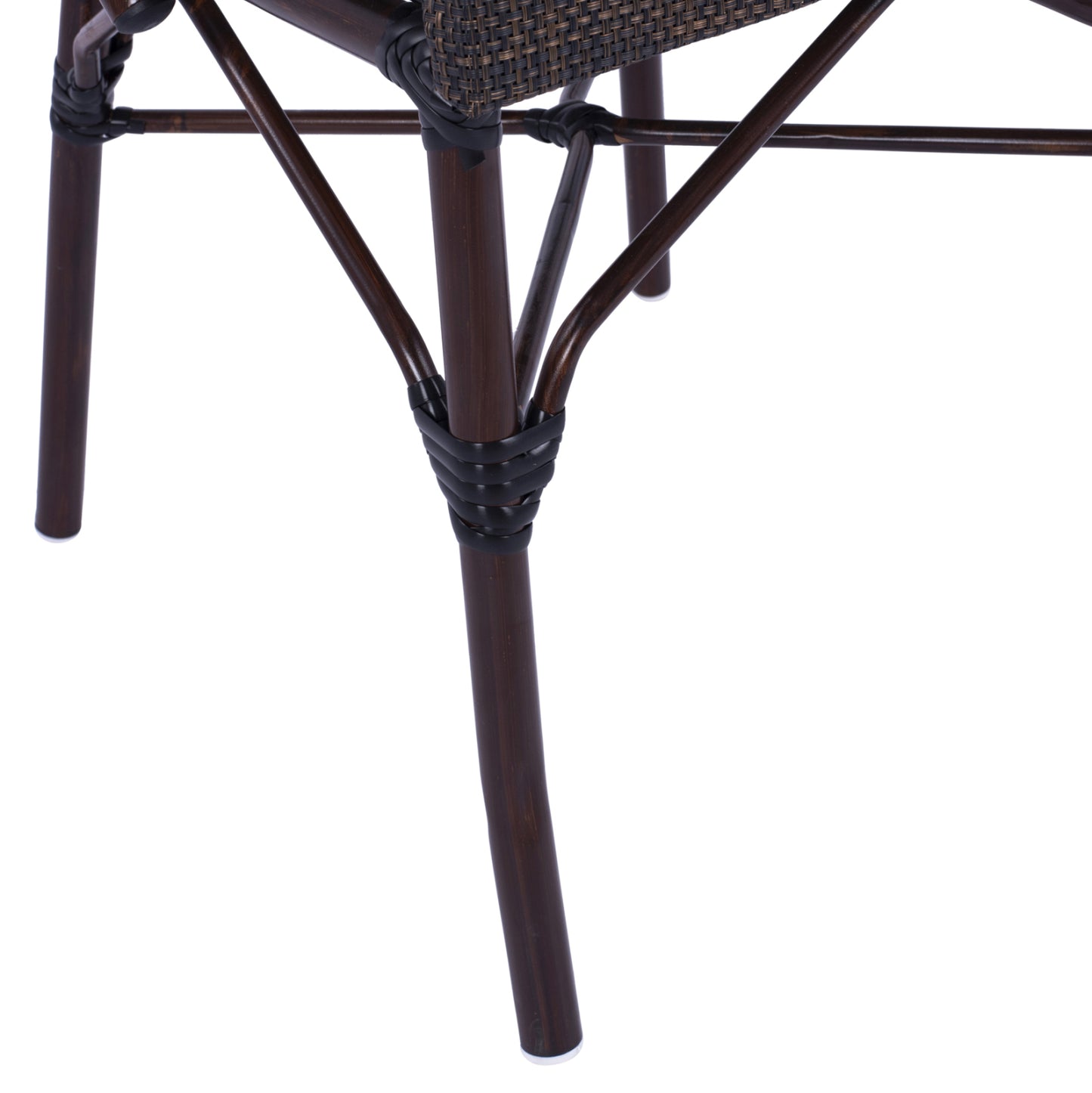 Metallic Chair Bamboo Look Brown Hm5718  54x62x89 Cm