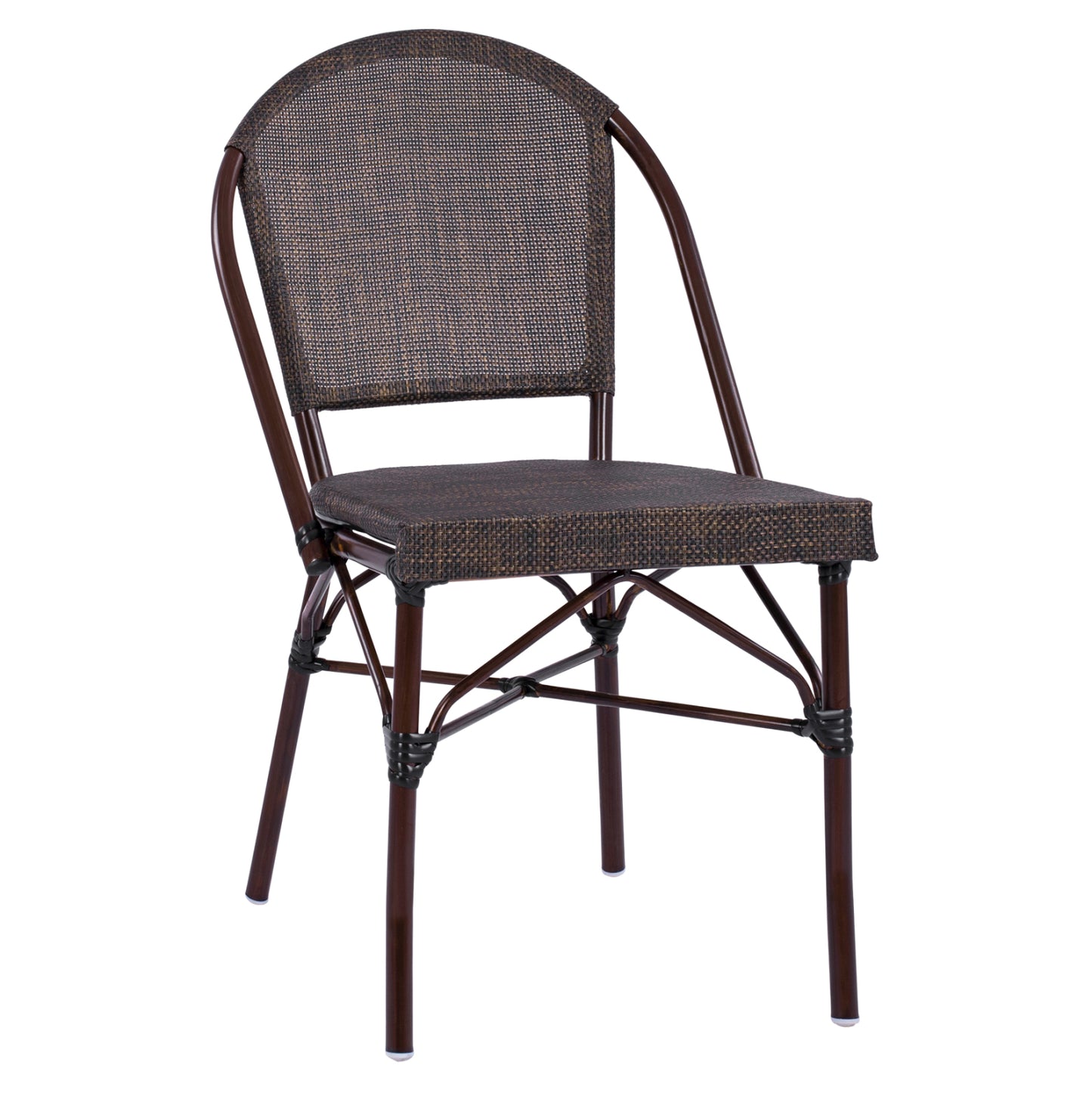 Metallic Chair Bamboo Look Brown Hm5718  54x62x89 Cm