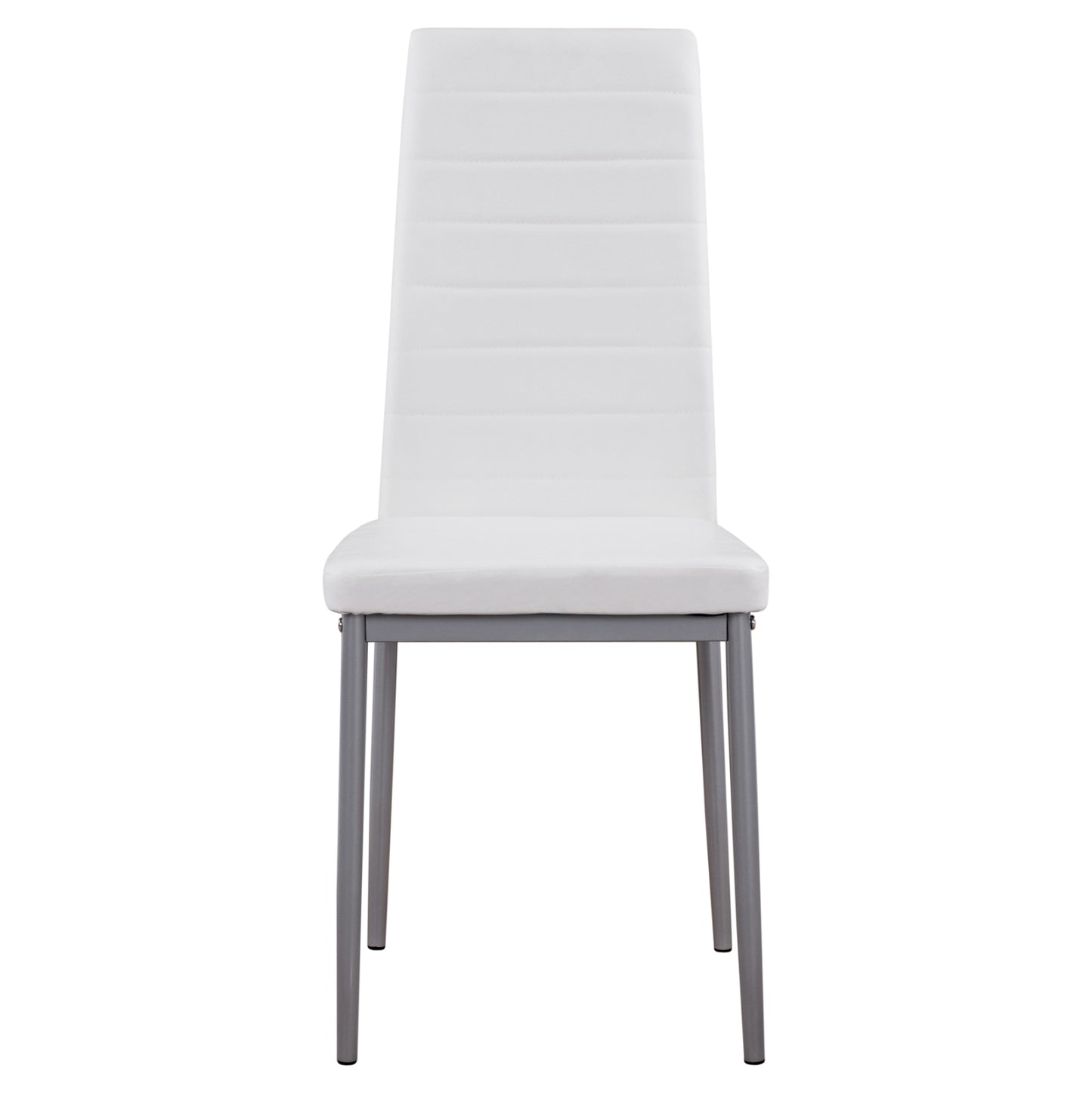 Metallic Chair Lady Hm0037.11 White Pu Metalic Frame K/d 40x48x95h Cm
