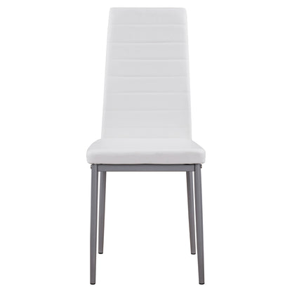 Metallic Chair Lady Hm0037.11 White Pu Metalic Frame K/d 40x48x95h Cm