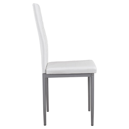 Metallic Chair Lady Hm0037.11 White Pu Metalic Frame K/d 40x48x95h Cm