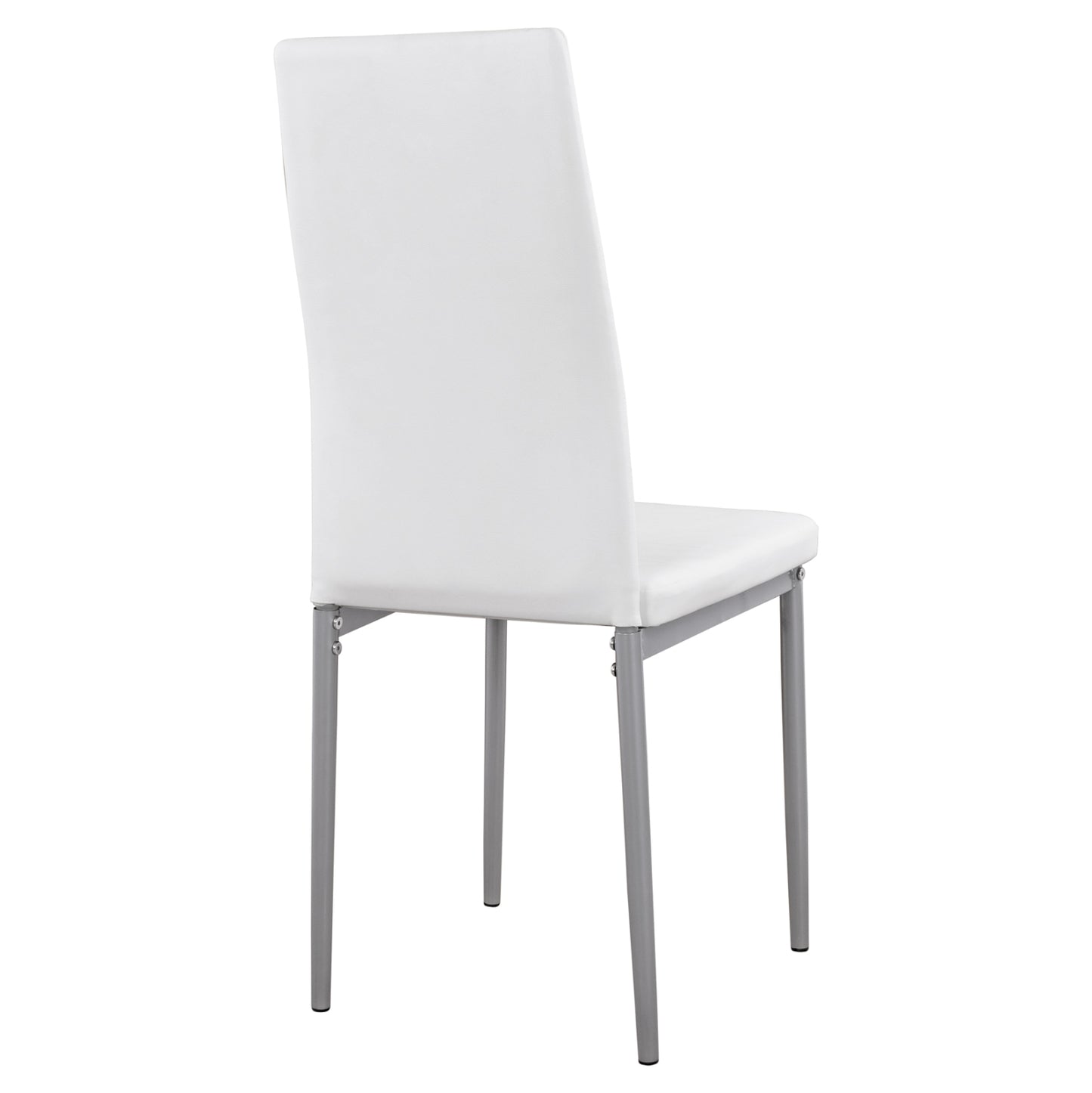 Metallic Chair Lady Hm0037.11 White Pu Metalic Frame K/d 40x48x95h Cm