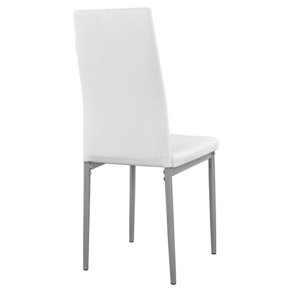 Metallic Chair Lady Hm0037.11 White Pu Metalic Frame K/d 40x48x95h Cm