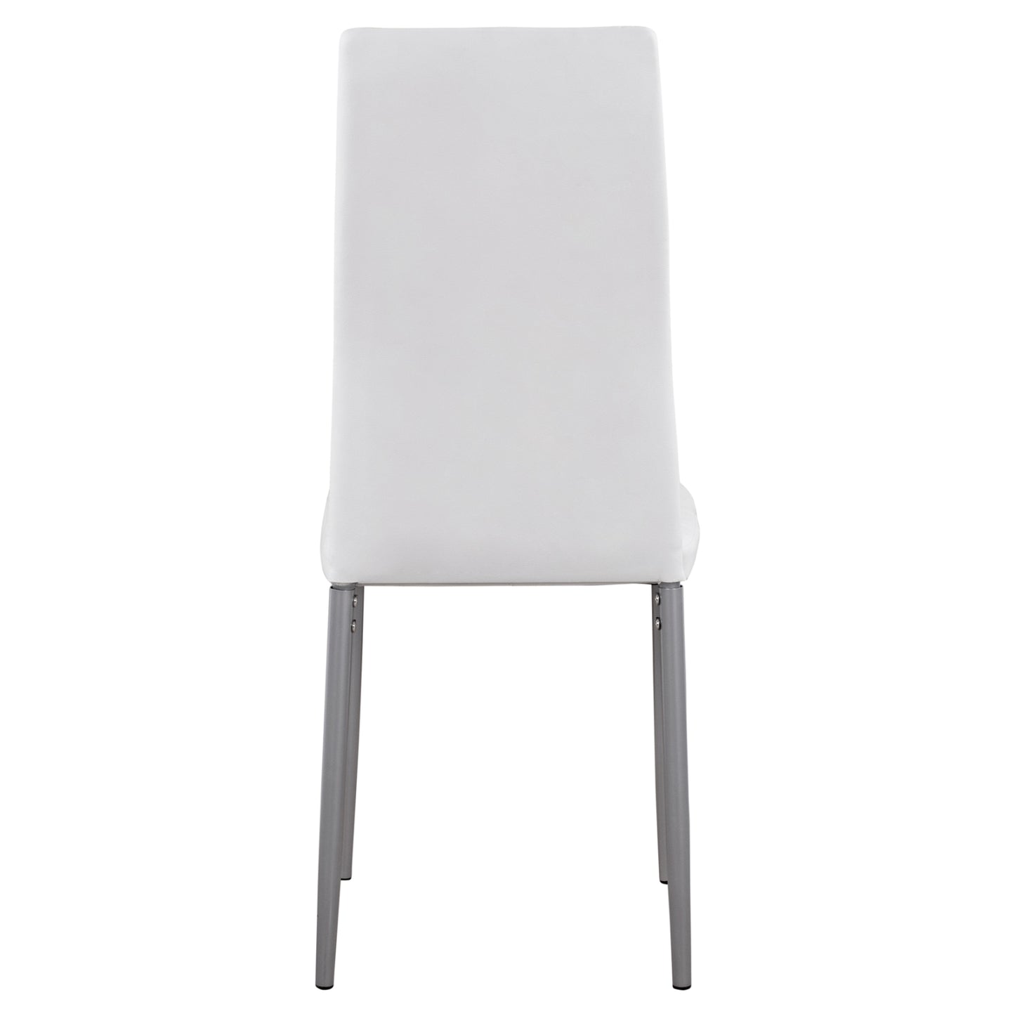 Metallic Chair Lady Hm0037.11 White Pu Metalic Frame K/d 40x48x95h Cm