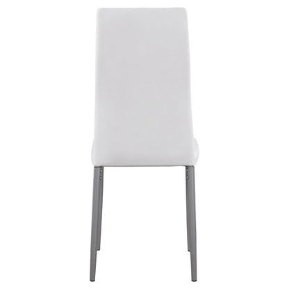 Metallic Chair Lady Hm0037.11 White Pu Metalic Frame K/d 40x48x95h Cm