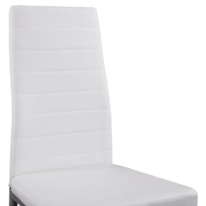 Metallic Chair Lady Hm0037.11 White Pu Metalic Frame K/d 40x48x95h Cm