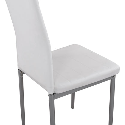 Metallic Chair Lady Hm0037.11 White Pu Metalic Frame K/d 40x48x95h Cm