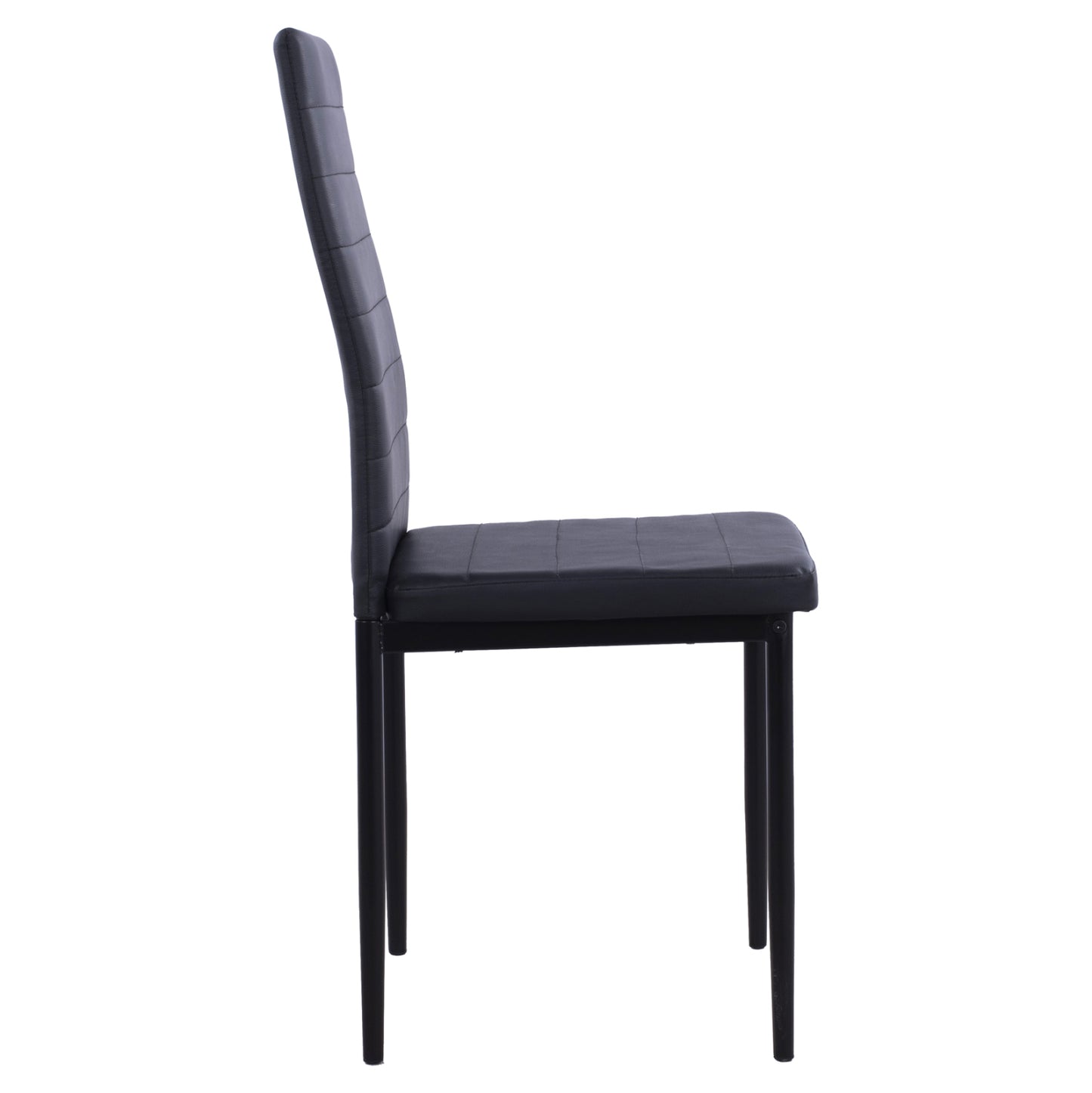 Metallic Chair Lady Hm0037.12 Black Pu Metallic Frame K/d 40x48x95 Cm
