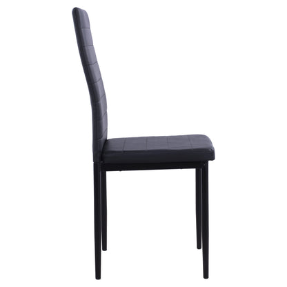 Metallic Chair Lady Hm0037.12 Black Pu Metallic Frame K/d 40x48x95 Cm