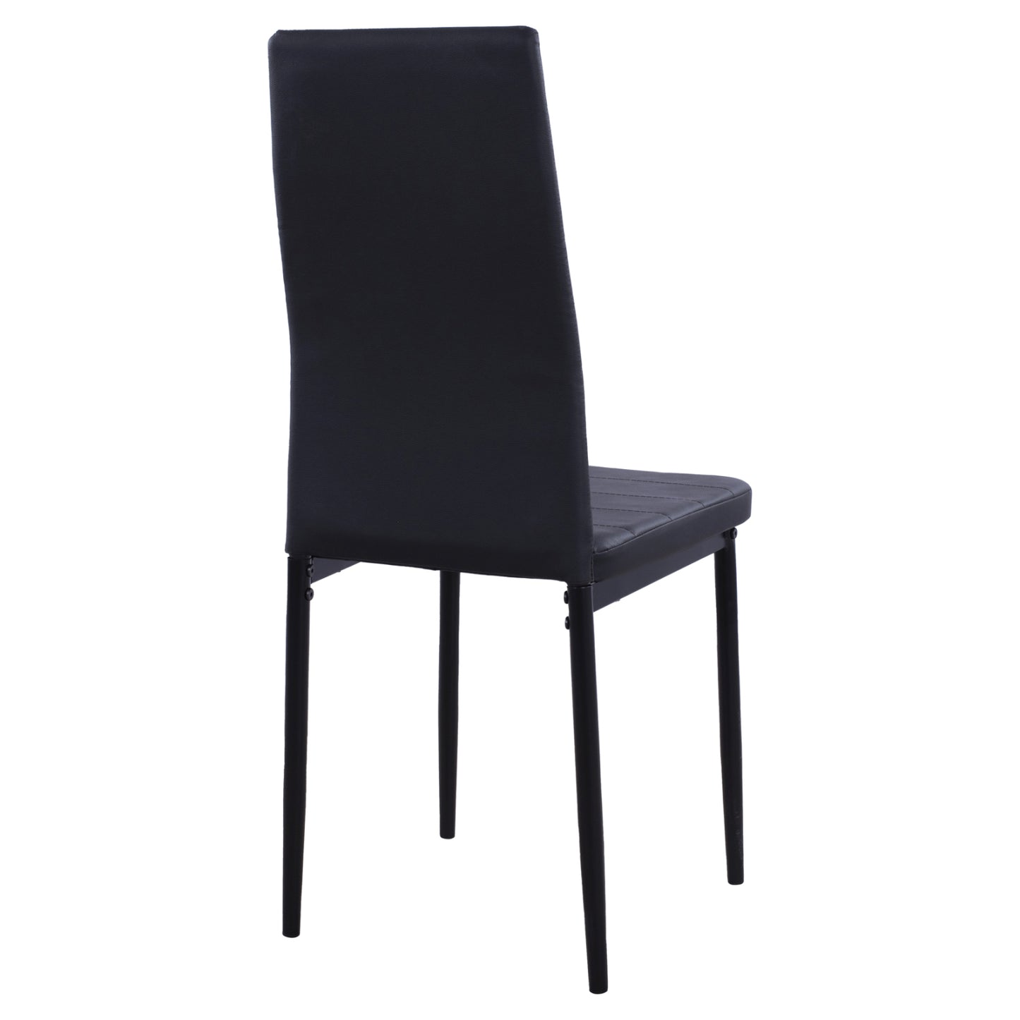Metallic Chair Lady Hm0037.12 Black Pu Metallic Frame K/d 40x48x95 Cm