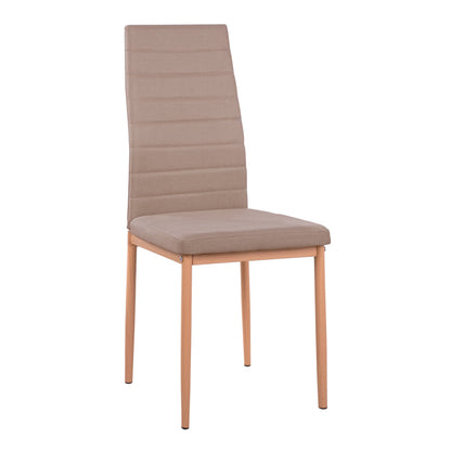 Metallic Chair Lady Hm0037.14 Beige Fabric With Metallic Frame K/d 40x48x95 Cm