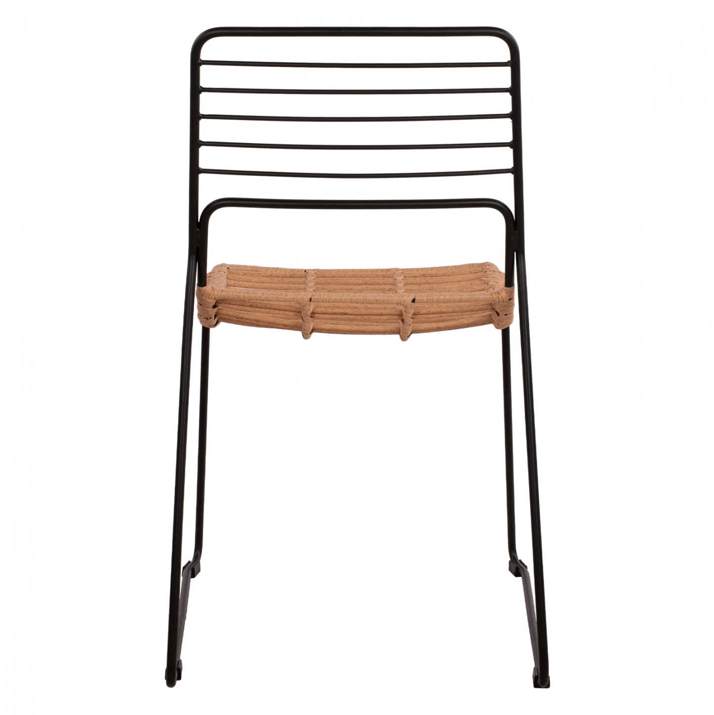 Metallic Chair Allegra Hm5694 With Wicker Beige 51x54x83cm