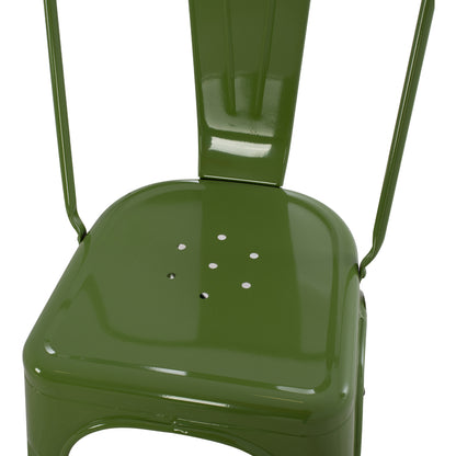 Dining Chair Melita Hm8641.13 Metal In Light Olive Green Color 43x50x82hcm.