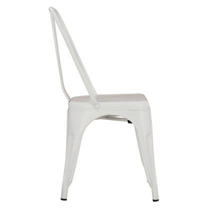 Dining Chair Melita-pro Hm8641.41 Metal In Matte White 44x47x84.5hcm.