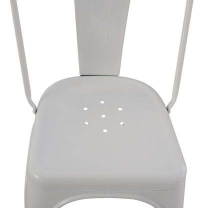 Dining Chair Melita-pro Hm8641.41 Metal In Matte White 44x47x84.5hcm.