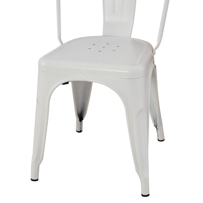 Dining Chair Melita-pro Hm8641.41 Metal In Matte White 44x47x84.5hcm.
