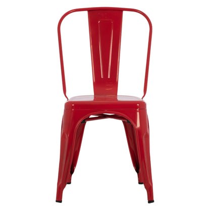 Dining Chair Melita-pro Hm8641.44 Metal In Red 44x47x84.5hcm.