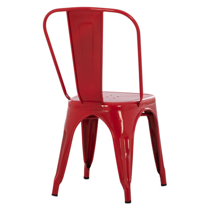 Dining Chair Melita-pro Hm8641.44 Metal In Red 44x47x84.5hcm.
