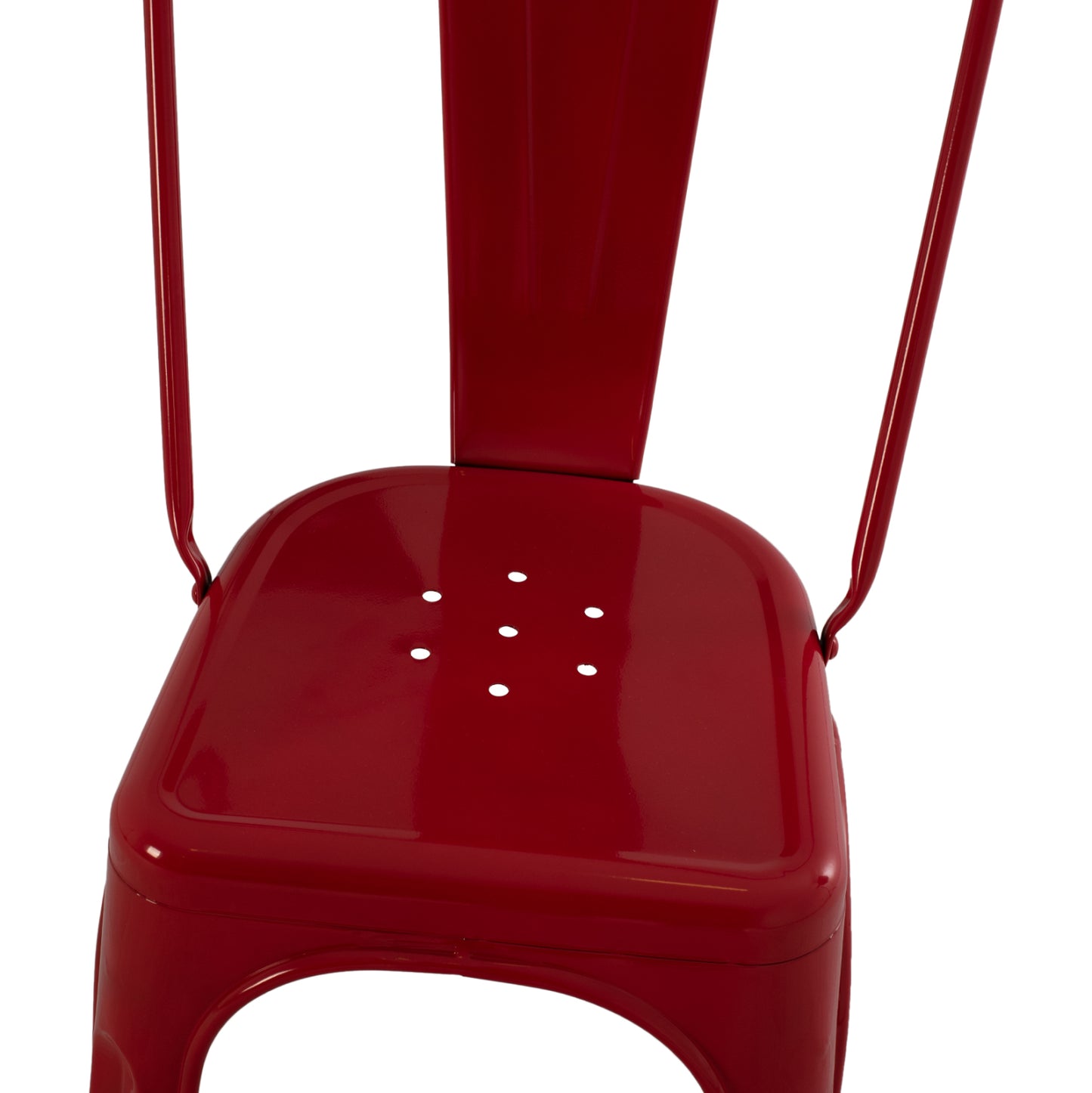 Dining Chair Melita-pro Hm8641.44 Metal In Red 44x47x84.5hcm.