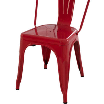 Dining Chair Melita-pro Hm8641.44 Metal In Red 44x47x84.5hcm.