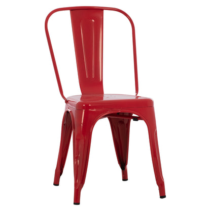 Dining Chair Melita-pro Hm8641.44 Metal In Red 44x47x84.5hcm.