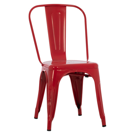 Dining Chair Melita-pro Hm8641.44 Metal In Red 44x47x84.5hcm.