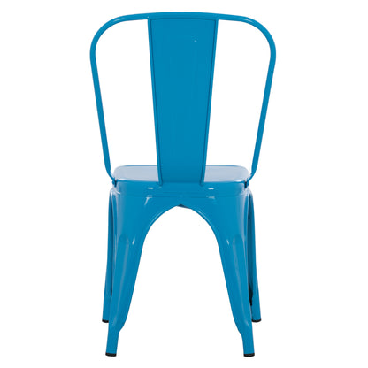 Dining Chair Melita-pro Hm8641.48 Metal In Blue 44x47x84.5hcm.