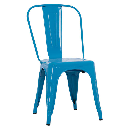 Dining Chair Melita-pro Hm8641.48 Metal In Blue 44x47x84.5hcm.