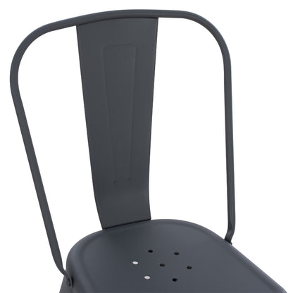 Dining Chair Melita-pro Hm8641.50 Metal In Grey 44x47x84.5hcm.