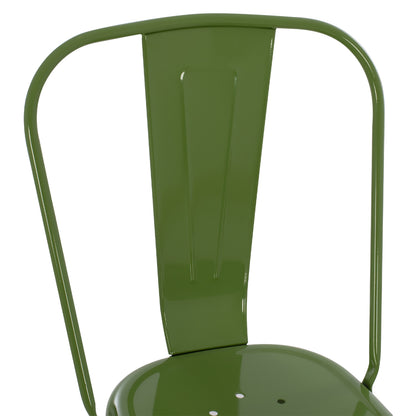 Dining Chair Melita-pro Hm8641.53 Metal In Light Olive Green 44x47x84.5hcm.