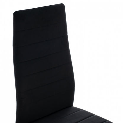 Metal Chair Hm0037.34 Black Velvet With Metal Frame K/d
