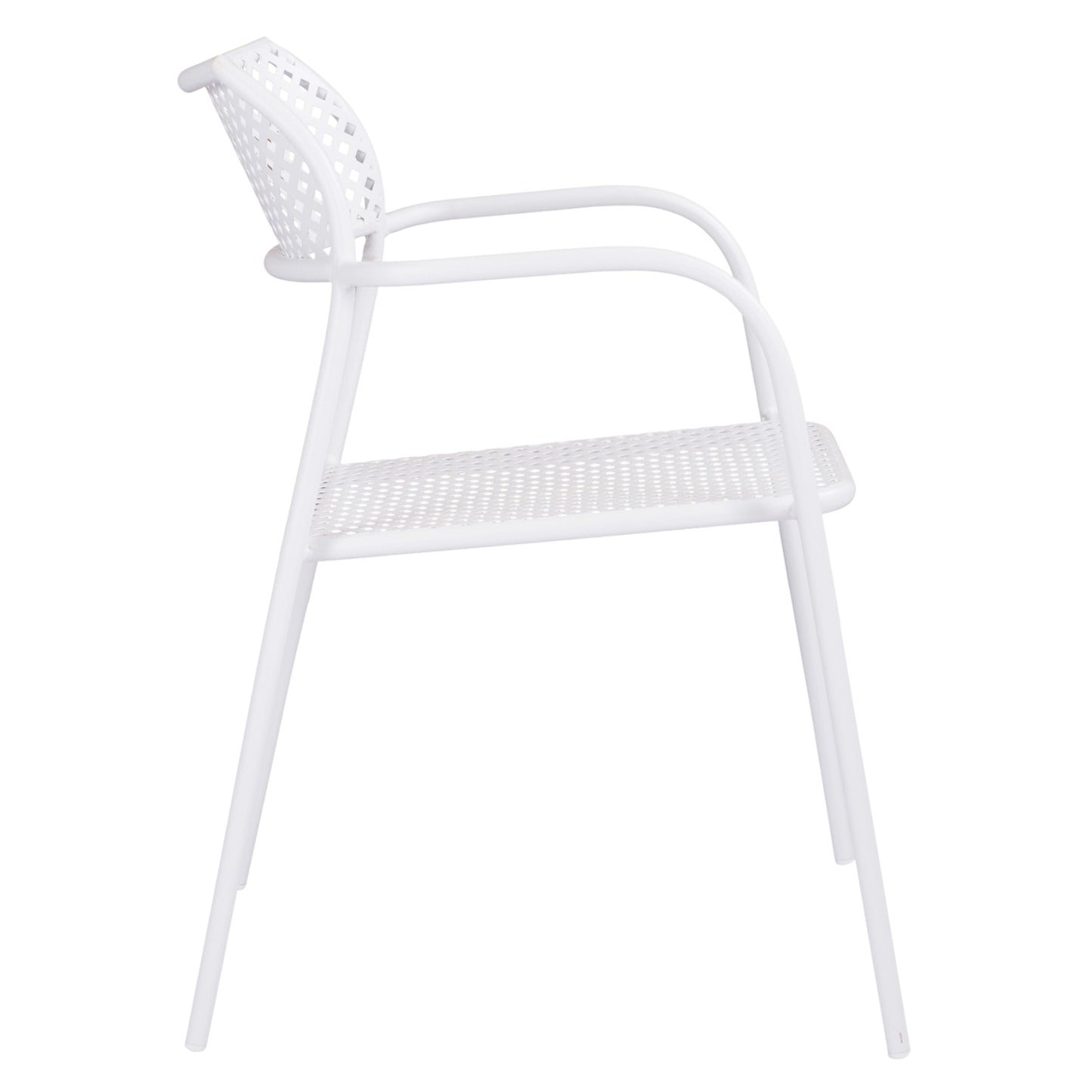 Metallic Chair White Thetis Hm5173.12 55x57x79 Cm