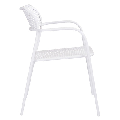 Metallic Chair White Thetis Hm5173.12 55x57x79 Cm