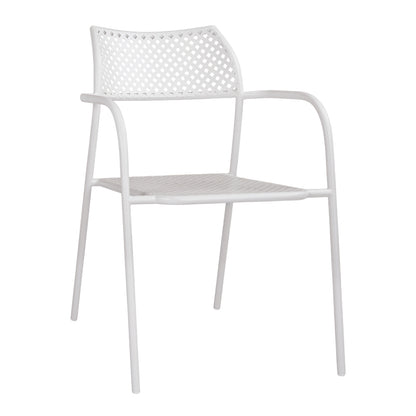 Metallic Chair White Thetis Hm5173.12 55x57x79 Cm