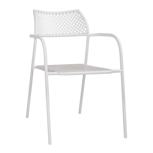 Metallic Chair White Thetis Hm5173.12 55x57x79 Cm