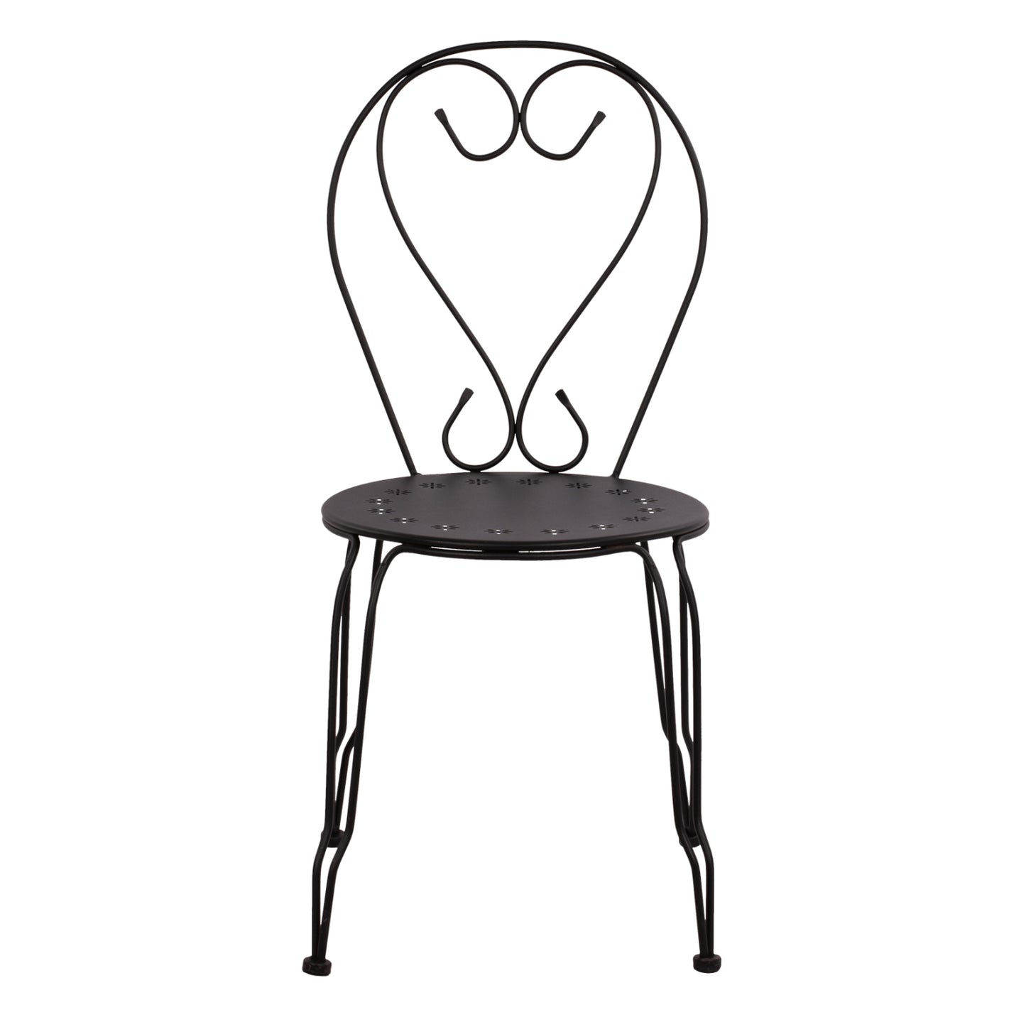 Chair Metallic Amore Black 42x48x90 Cm. Hm5007.11